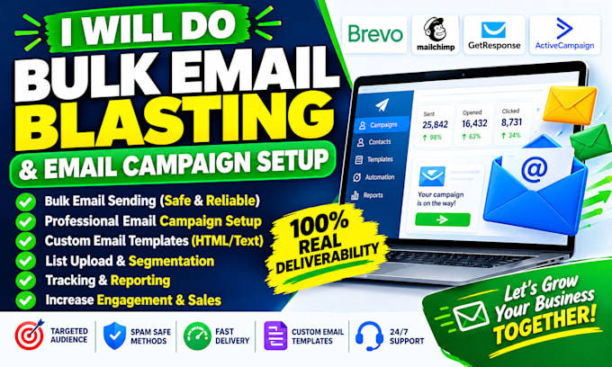 do bulk email blast, email marketing and email campaign marketing