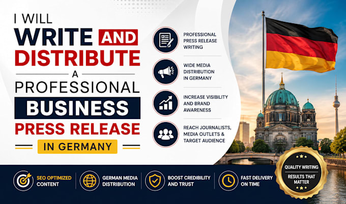 write and distribute a professional business press release in germany