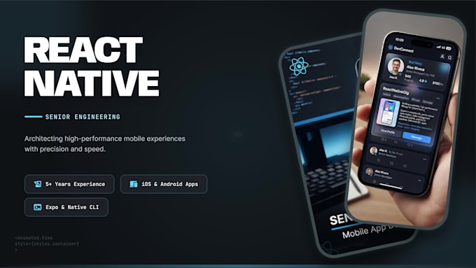 develop a professional react native mobile app