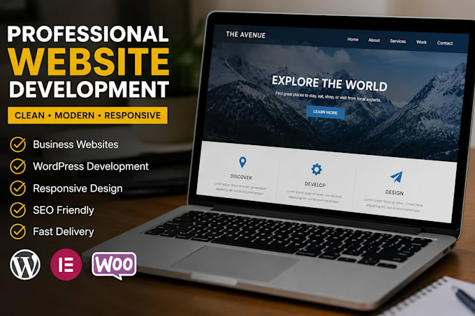 create a professional website for business and saas owner
