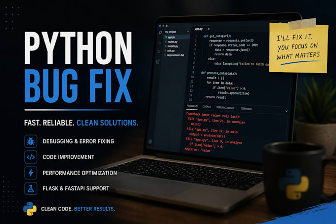 fix bugs and errors in your python code