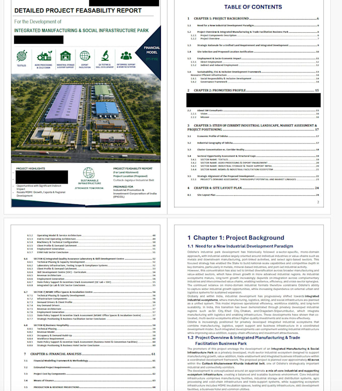 prepare bankable detailed project feasibility reports
