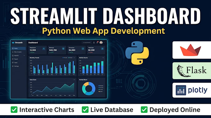 build a professional streamlit dashboard or python web app
