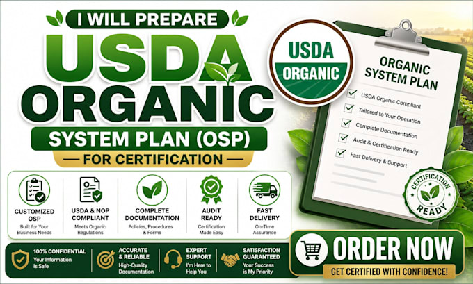 prepare usda organic system plan for certification
