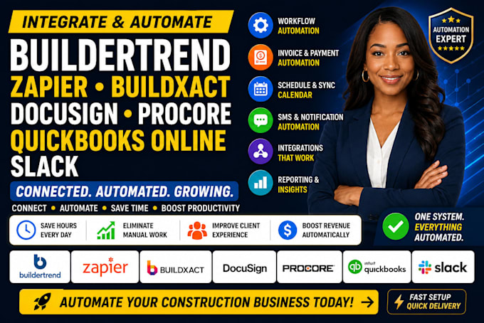 integrate buildertred zapier buildxact docusign procore quickbook online slack