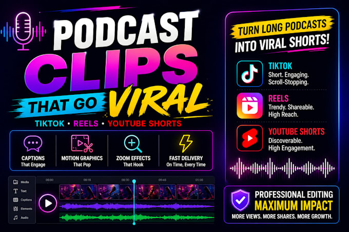 edit podcast videos into viral shorts