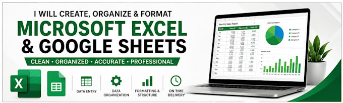 create,organize,and format microsoft excel and google sheets