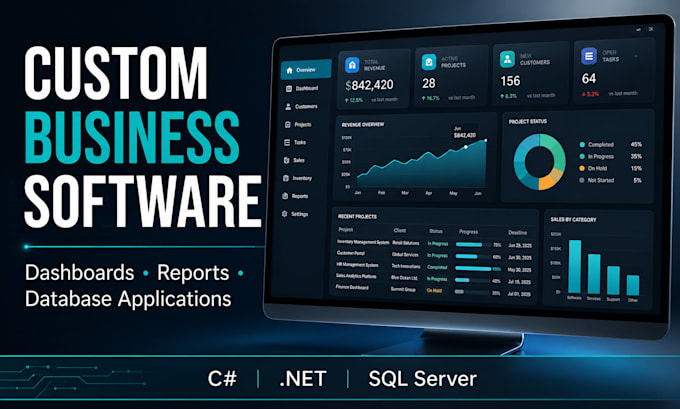 develop custom business software and reporting tools