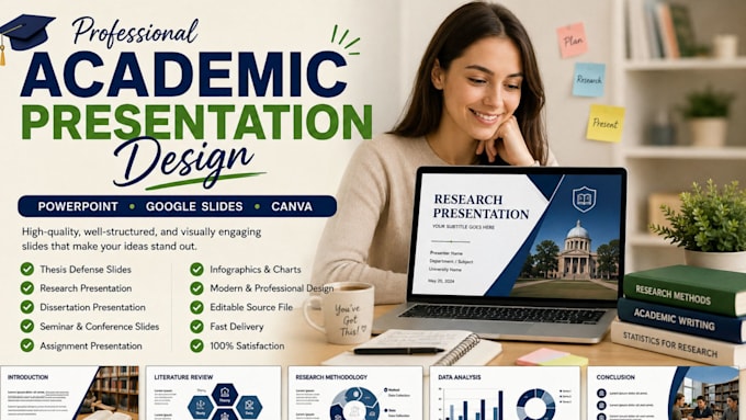 create an academic presentation with charts, citations, and apa formatting