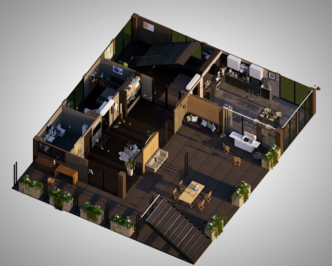 create 3d floor plans, cross sections and elevations in 4k quality