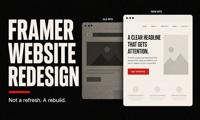 redesign framer website redesign website modern framer redesign