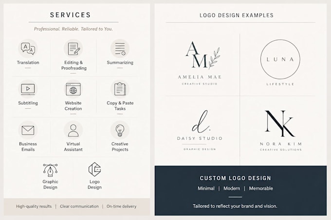 help with administrative tasks and design work