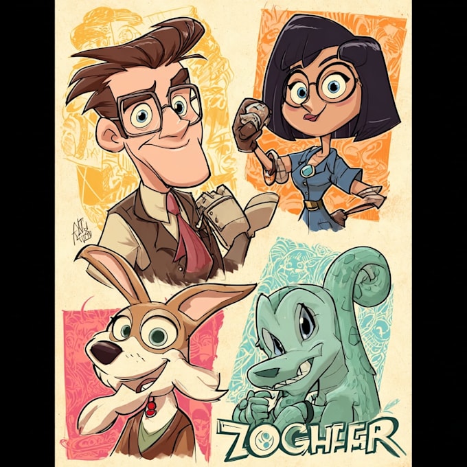 draw a fun cartoon character, mascot, logo design