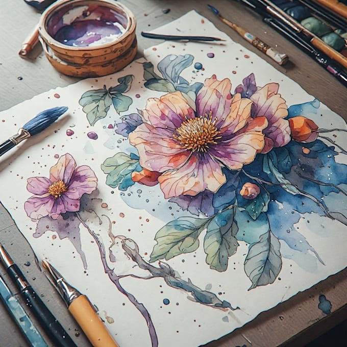 paint digital watercolour illustration