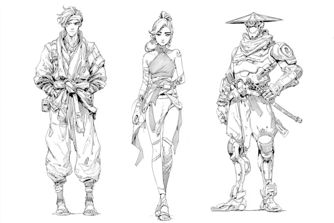 sketch any character in any way