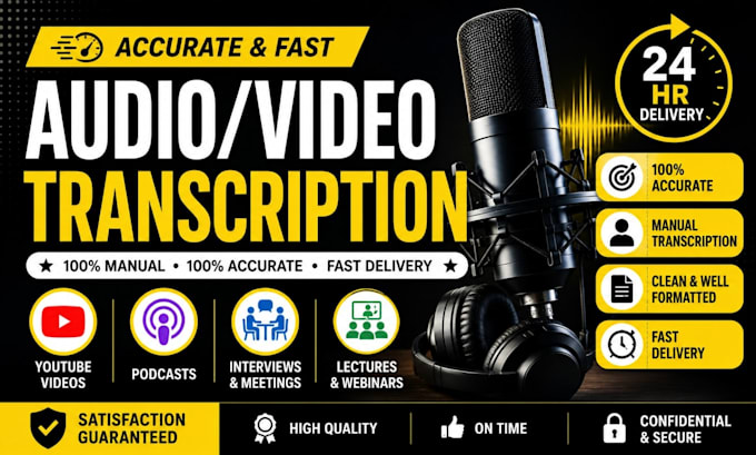 manually transcribe audio and video to text accurately