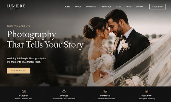 squarespace website, photography website, wedding website