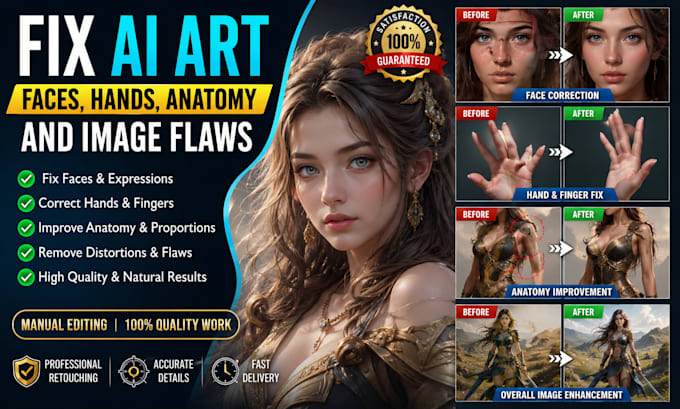 fix ai art faces hands anatomy and image flaws