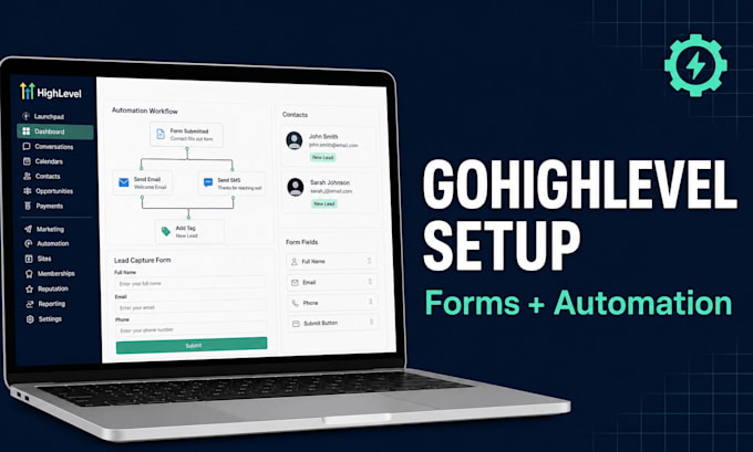 setup gohighlevel website forms and automation workflows