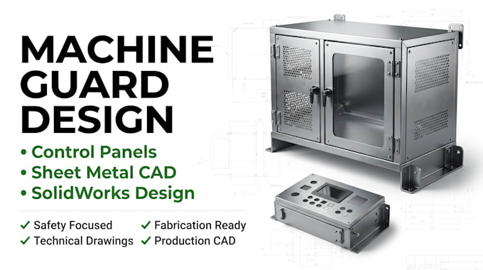 design machine guard control panel sheet metal product design solidworks