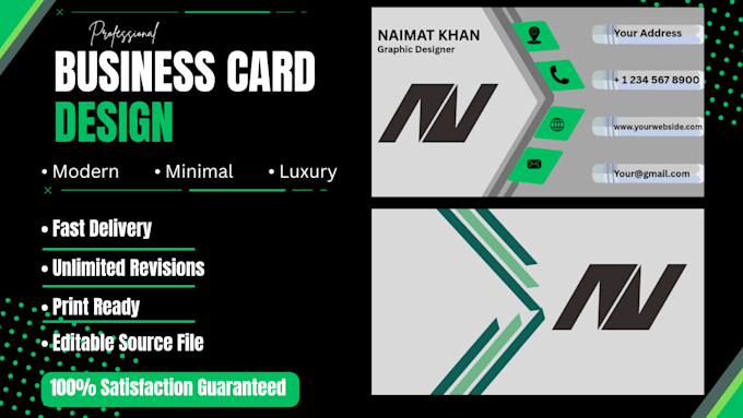 design a modern and professional business card in canva