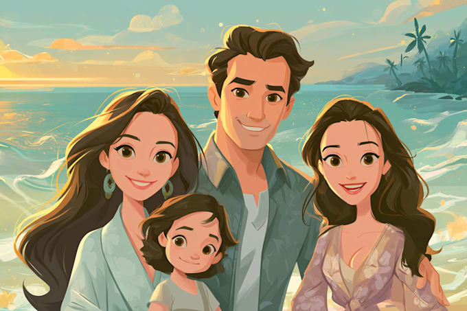 create a disney style cartoon character artwork