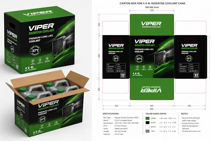 design custom product box packaging with print ready dieline