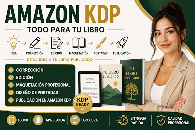be your amazon kdp book publisher editor and designer