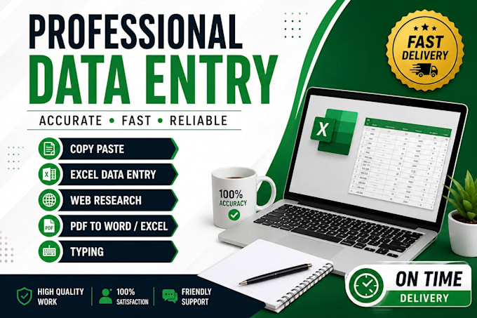 do copy paste, typing and data entry professionally