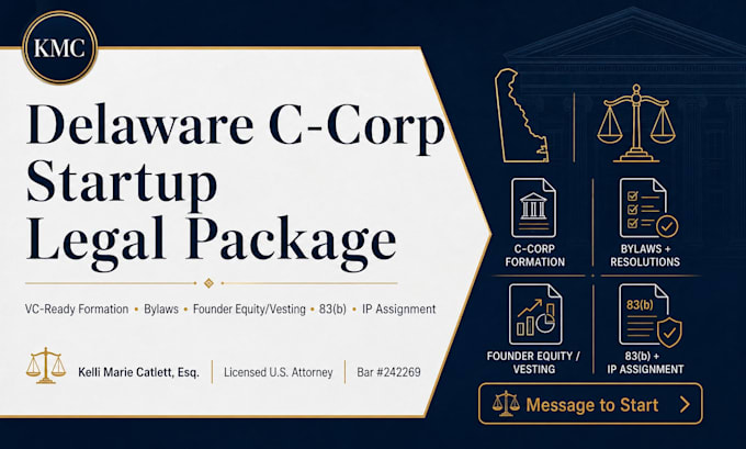 setup your startup IP assignment and 83b election as a licensed US attorney