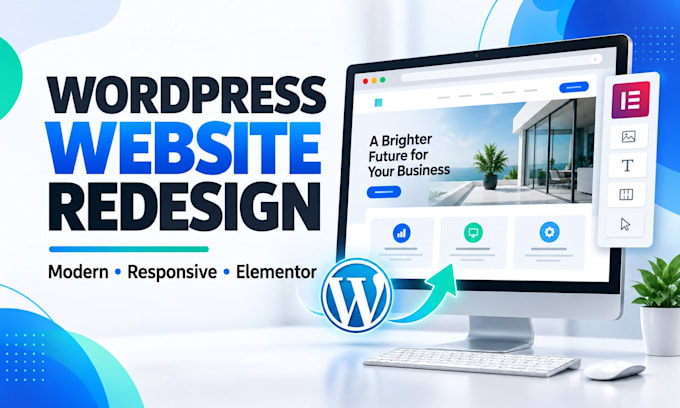 redesign or rebuild your wordpress website with elementor