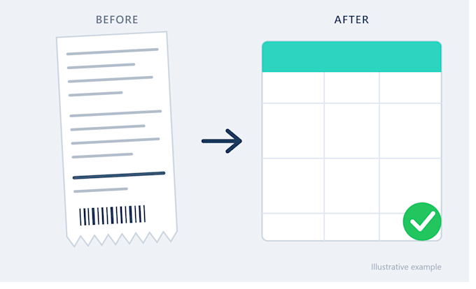 digitize your scanned receipts or invoices into excel