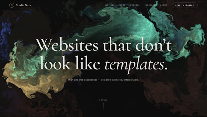 design a high end animated website