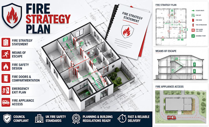 do fire strategy plan, fire strategy statement for UK council compliance