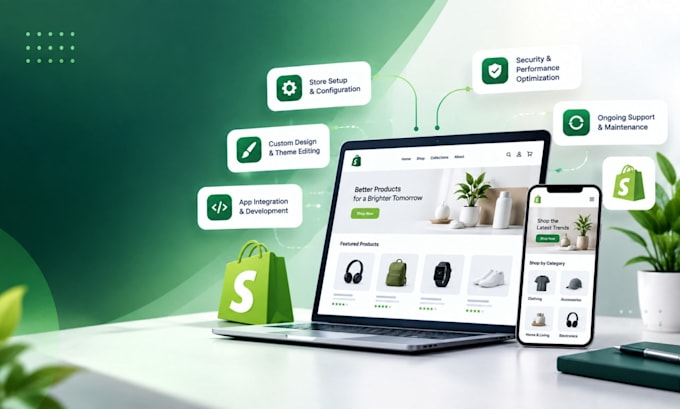 build, customize and maintain your shopify store