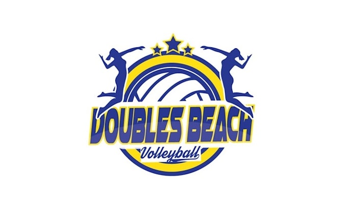 design doubles beach volleyball club logo