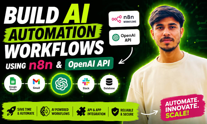 build ai automation workflows using n8n and openai API