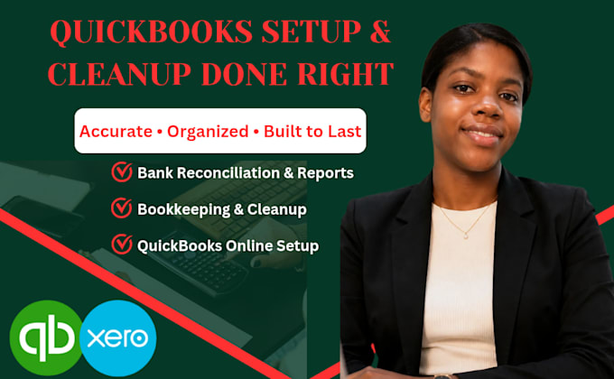 do quickbooks online bookkeeping, quickbooks clean up, quickbooks setup