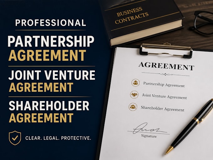 draft partnership agreement, joint venture and shareholder agreement