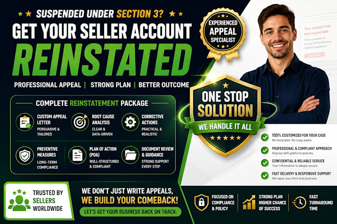prepare an amazon section 3 suspension reinstatement appeal