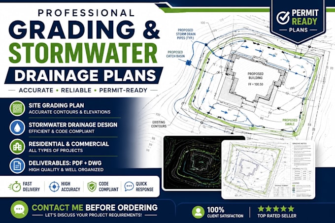 prepare grading and stormwater drainage plans for your project