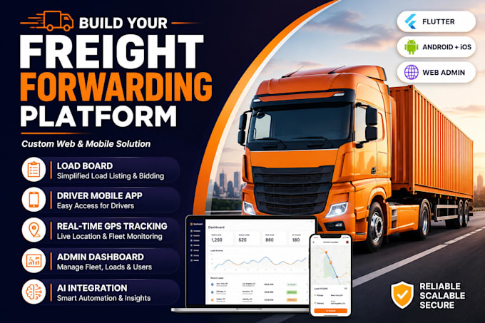 develop truck load board, freight dispatch and logistics software