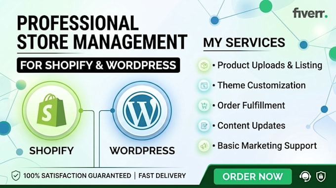 be your expert shopify and wordpress store manager