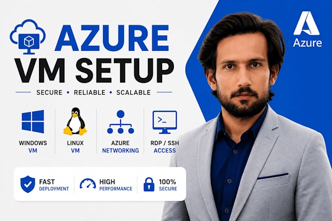 setup azure virtual machine, windows linux vm, rdp and networking