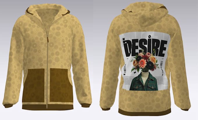 create 3d apparel rendering and product tech pack