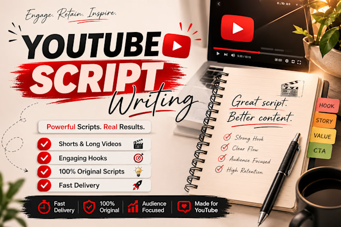 write engaging youtube scripts for shorts and long videos
