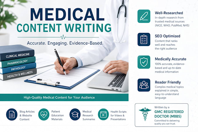 write patient education leaflets and healthcare content
