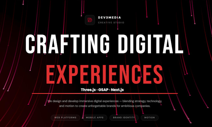 create a 3d animated landing page with threejs gsap and nextjs