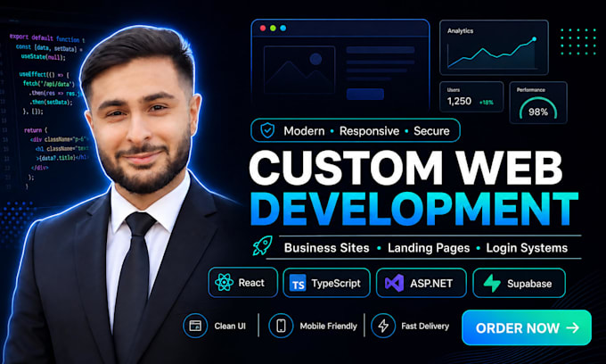 build a responsive react website with optional login and database