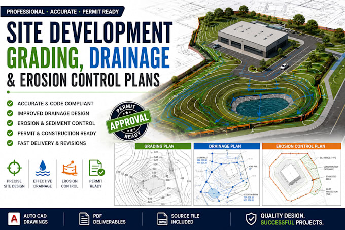 design site development grading drainage and erosion control plan